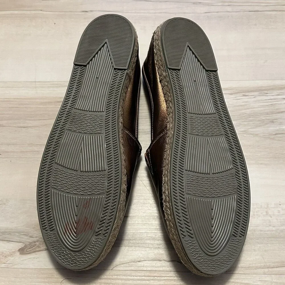 Charleston Shoe Co. Dunes Slip On Bronze‎ Size 10 Espadrille New